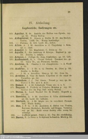IV. Abtheilung
