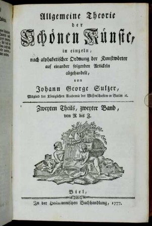 Zweyten Theils, zweyter Band, von R bis Z.