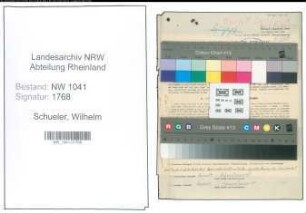 Entnazifizierung Wilhelm Schueler , geb. 28.05.1889 (Lehrer)