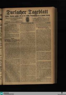 Durlacher Tagblatt : Heimatblatt für die Stadt und den früheren Amtsbezirk Durlach; Pfinztäler Bote für Grötzingen, Berghausen, Söllingen, Wöschbach u. Kleinsteinbach