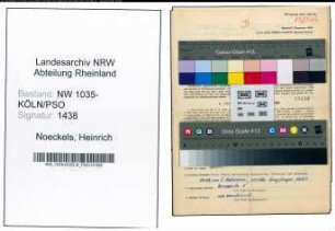 Entnazifizierung Heinrich Noeckels , geb. 19.11.1902 (Schlosser)