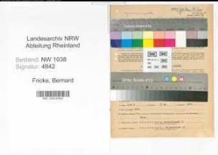 Entnazifizierung Bernard Fricke , geb. 02.05.1888 (Bahnbeamter)