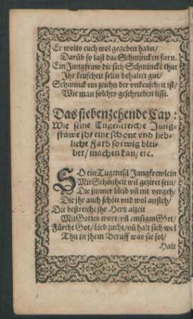 Das siebenzehende Cap: