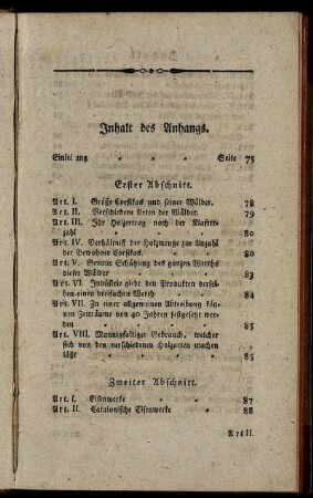 Inhalt des Anhangs