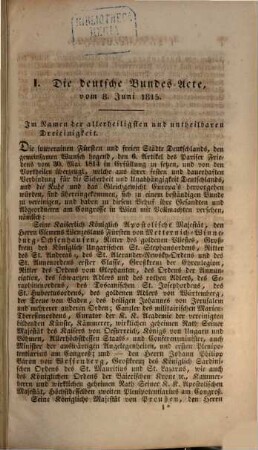 Staats-Acten für Geschichte und öffentliches Recht des Deutschen Bundes, 2