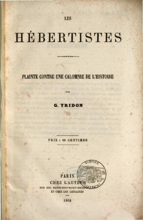 Les Hébertistes : plainte contre une calomnie de l'histoire
