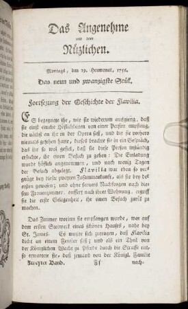 Das neun und zwanzigste Stück. Montags, den 5. Heumonat 1756.