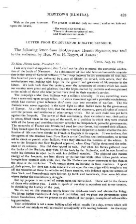 Letter from Ex-Governor HORATIO SEYMOUR.
