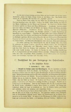 C. Deutschland bis zum Untergange der Hohenstaufen