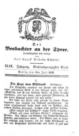 26. Stueck, 1. Juli 1850