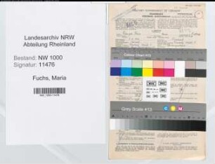 Entnazifizierung Maria Fuchs, geb. 07.02.1912 (Bankangestellte)