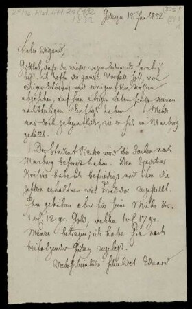 Brief von Jacob Grimm an Paul Wigand