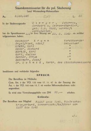 Gienger, Johannes