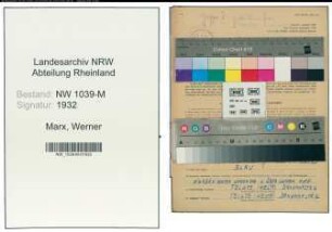 Entnazifizierung Werner Marx , geb. 05.04.1922 ()
