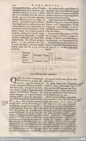 CAPUT XV. An in Planetis sint Animalia?