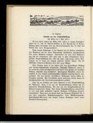 13. Kämpfe vor der Siegfriedstellung