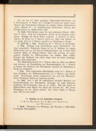 II. Episoden an der flandrischen Landfront