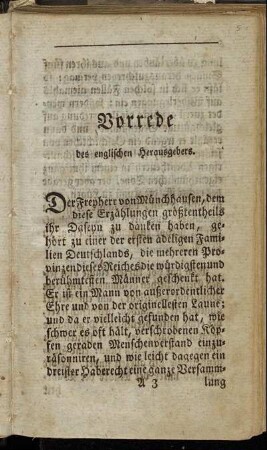 Vorrede des englischen Herausgebers