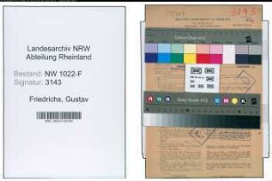 Entnazifizierung Gustav Friedrichs , geb. 07.11.1905 (Kaufmann)