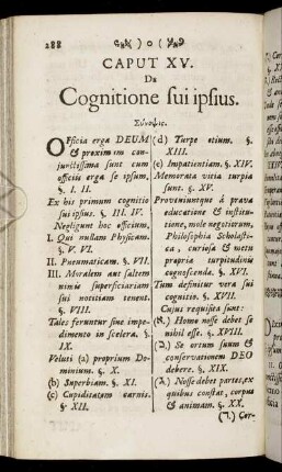 Caput XV. De Cognitione sui ipsius