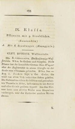 X. Klasse. Pflanzen mit 9 Staubfäden