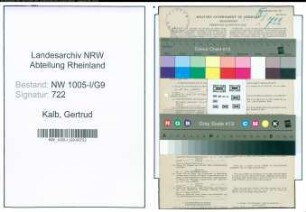 Entnazifizierung Gertrud Kalb , geb. 10.09.1901 (Postangestellte)