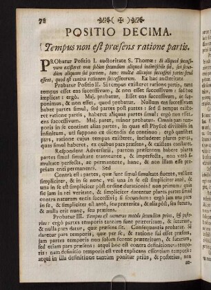 78-82, Positio Decima. Tempus non est proesens ratione partis