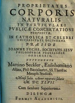 Proprietates Corporis Natvralis In Particvlari