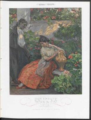 "Un idilio en la huerta", óleo