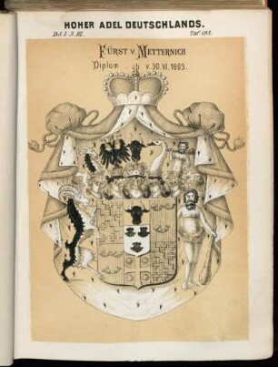 Taf. 192. Fürst v. Metternich Diplom v. 30.VI.1803.