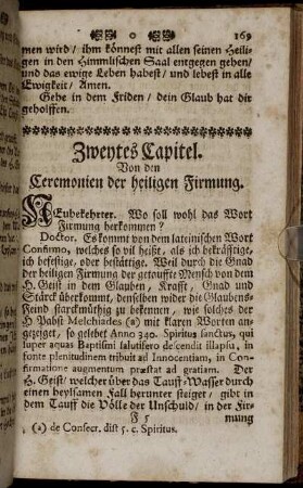 Zweytes Capitel. Von den Ceremonien der heiligen Firmung.