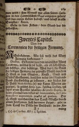Zweytes Capitel. Von den Ceremonien der heiligen Firmung.