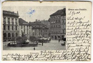 Gruss aus Stettin. Rossmarkt.