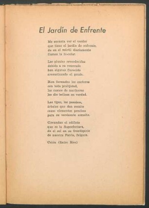 El jardín de enfrente
