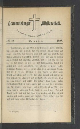 N° 12. December. 1898
