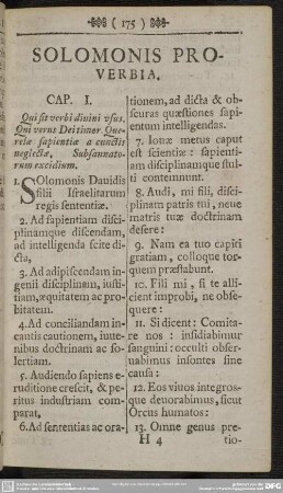 Solomonis Proverbia
