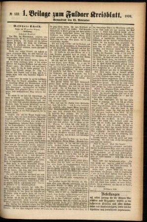 Zweite Ausgabe vom Samstag, den 11. November 1899.