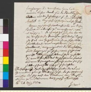 Brief von Zelter, Karl Friedrich an Hotho, Heinrich Gustav