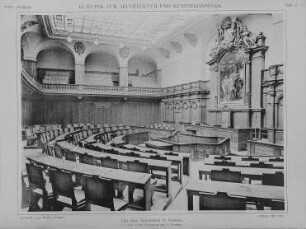 Dresden, Ständehaus (1901/1907; P. Wallot). Blick in den Sitzungssaal der II. Kammer
