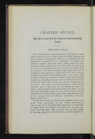 Chapter Second. The Suez Canal and the Proposed American Ship Canal.