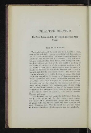 Chapter Second. The Suez Canal and the Proposed American Ship Canal.