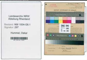 Entnazifizierung Oskar Hummel , geb. 24.08.1880 (Statiker)