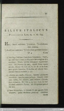 Silius Italicus Punicorum Lib. 15. v. 18. sqq.