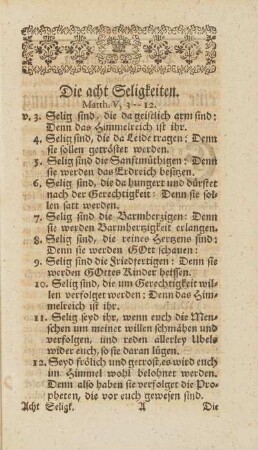 Die acht Seligkeiten
