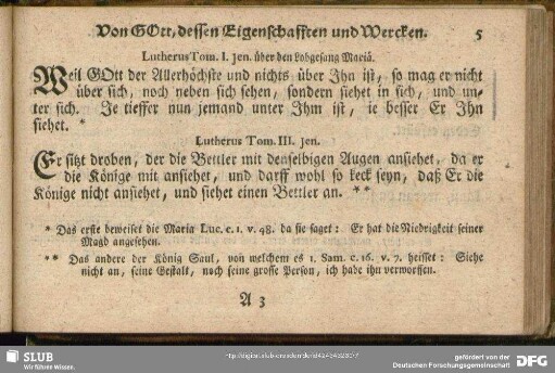 [Von Gott, dessen Eigenschafften und Wercken]