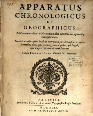 Apparatus chronologicus et geographicus