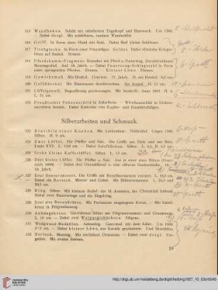 Silberarbeiten und Schmuck (Nr. 323-332)
