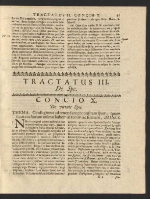 Tractatus III. De Spe.