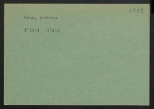 Renz, Andreas