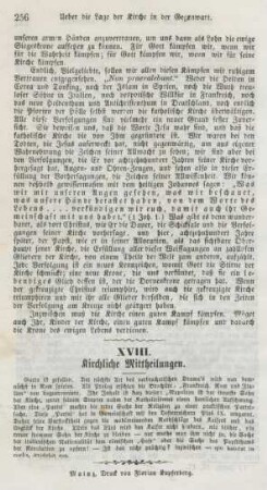 256 Kirchliche Mittheilungen